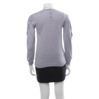 Chanel Jersey-Pullover in meliertem Grau