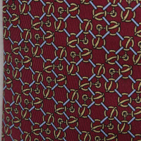 Hermès Tie burgundy with snaffle pattern