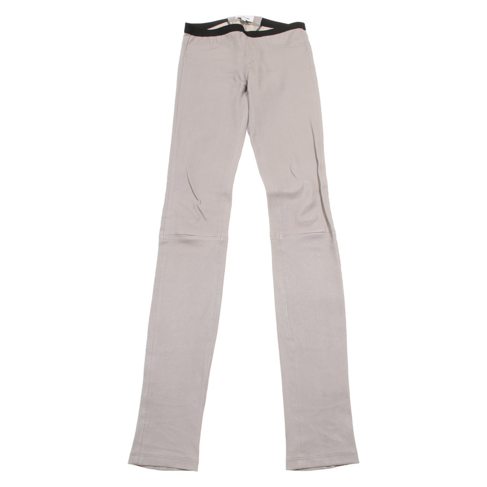 Helmut Lang Trousers Leather in Grey