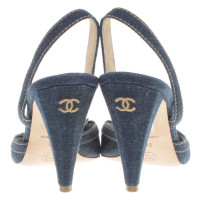Chanel Slingback-Sandaletten aus Denim 