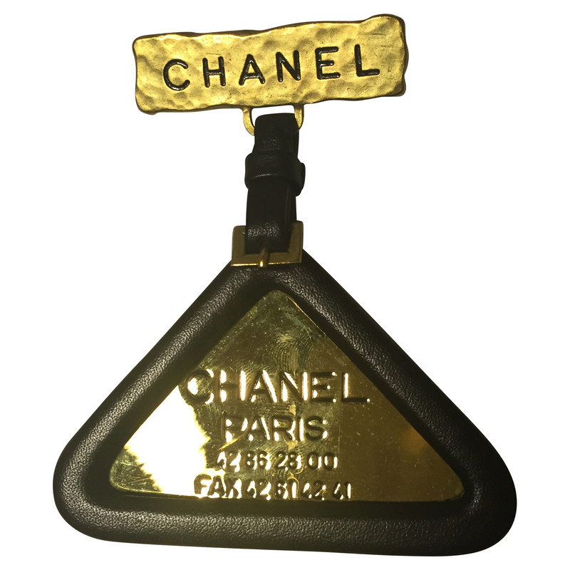 Chanel Brosche mit Leder