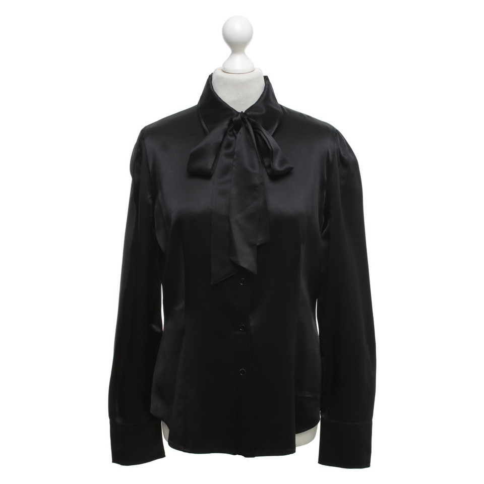 Max Mara Zijden blouse in zwart
