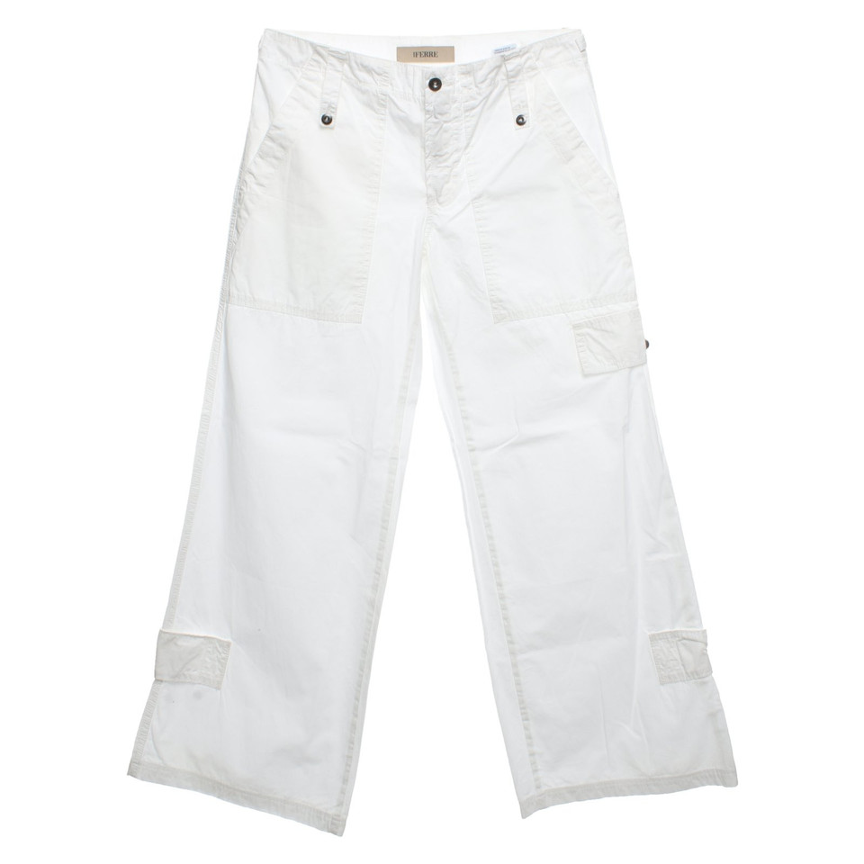 Ferre Paio di Pantaloni in Cotone in Bianco