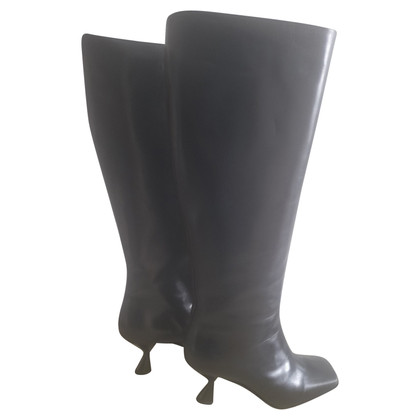0039 Italy Boots Leather in Black