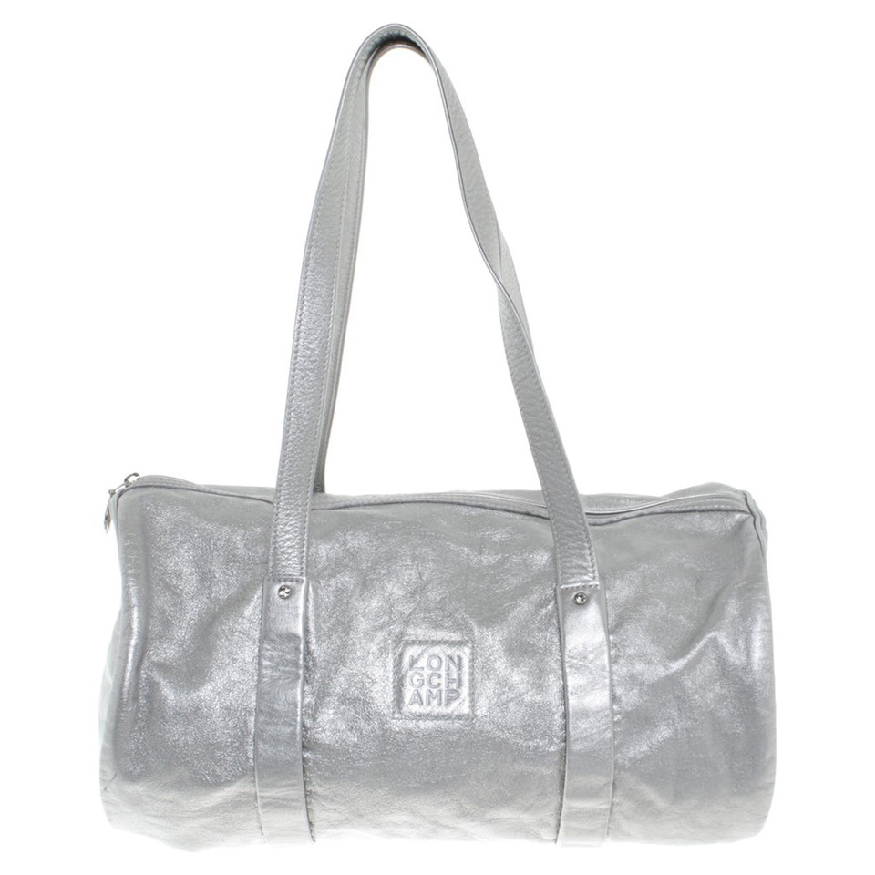 Longchamp Sac à main en cuir argent