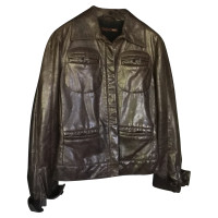 Bally Jacket/Coat Leather in Ochre