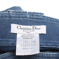 Christian Dior Jupe en Coton en Bleu