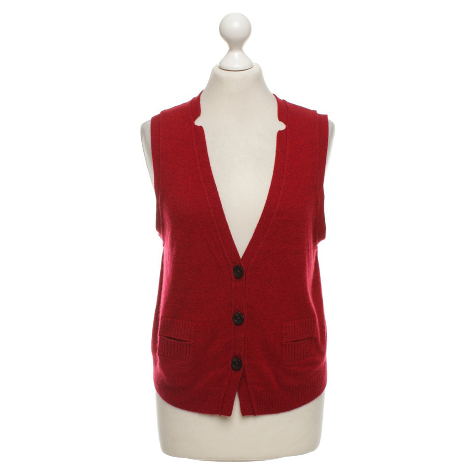 J Park Cashmere gilet in rosso