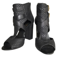 Ash Sandales en Cuir en Noir