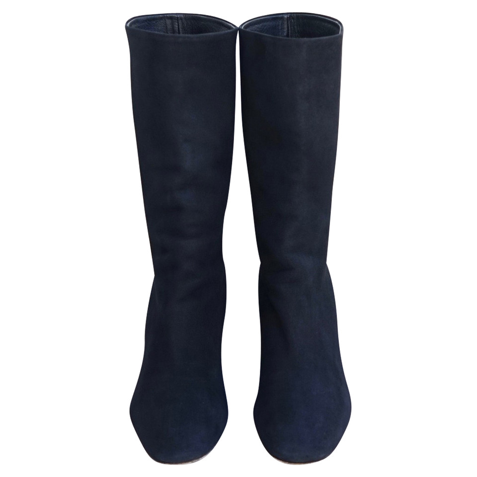 Christian Dior Bottes en Daim en Noir