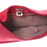 Unützer Handtasche aus Wildleder in Rot