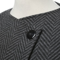Armani Collezioni Jacke/Mantel aus Wolle in Grau