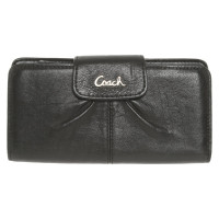 Coach Täschchen/Portemonnaie aus Leder in Schwarz