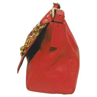Fendi Handtasche aus Leder in Rot