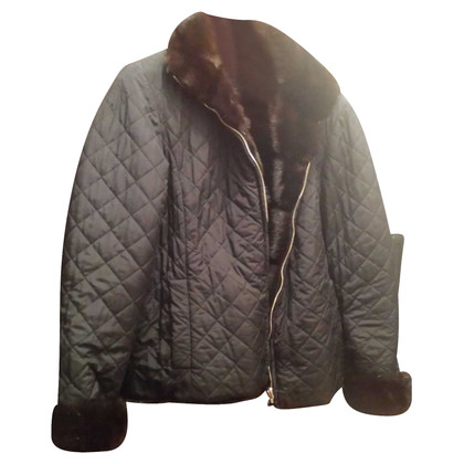 Salvatore Ferragamo Jacket/Coat Fur in Black