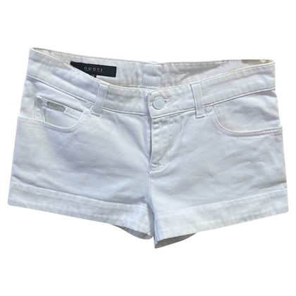 Gucci Shorts aus Jeansstoff in Weiß