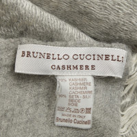 Brunello Cucinelli Echarpe Cachemire en gris