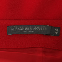 Alexander McQueen Jupe en rouge