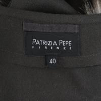Patrizia Pepe Gilet di pelliccia in grigio / marrone