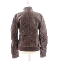 Jagger & Evans Braune Lederjacke 