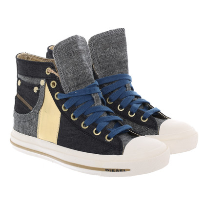 Diesel Sneaker in Denim in Blu