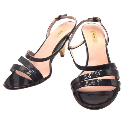 Valentino Garavani Sandals Patent leather in Black