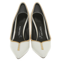 Tom Ford Pumps/Peeptoes aus Leder in Weiß