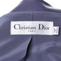 Christian Dior Blouson en cuir bleu pigeon