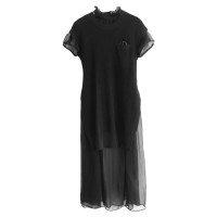Sacai Kleid aus Seide in Schwarz