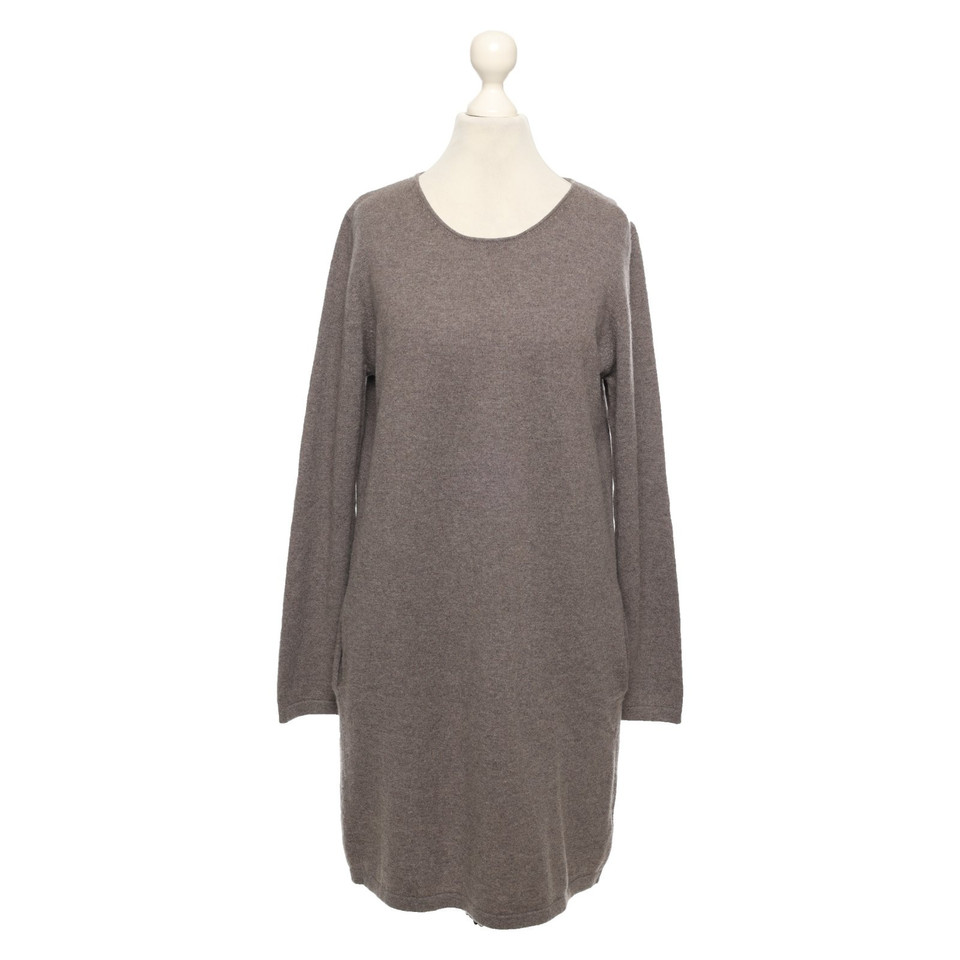 White T Dress Cashmere in Taupe