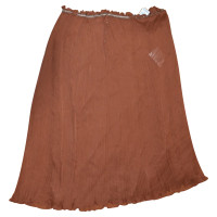 Alberta Ferretti Jupe en Soie en Marron