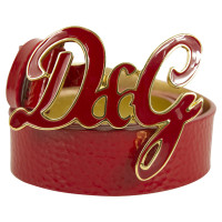Dolce & Gabbana Belt Patent leather in Red