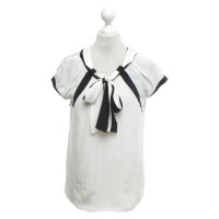 Miu Miu Zijden blouse in wit / zwart