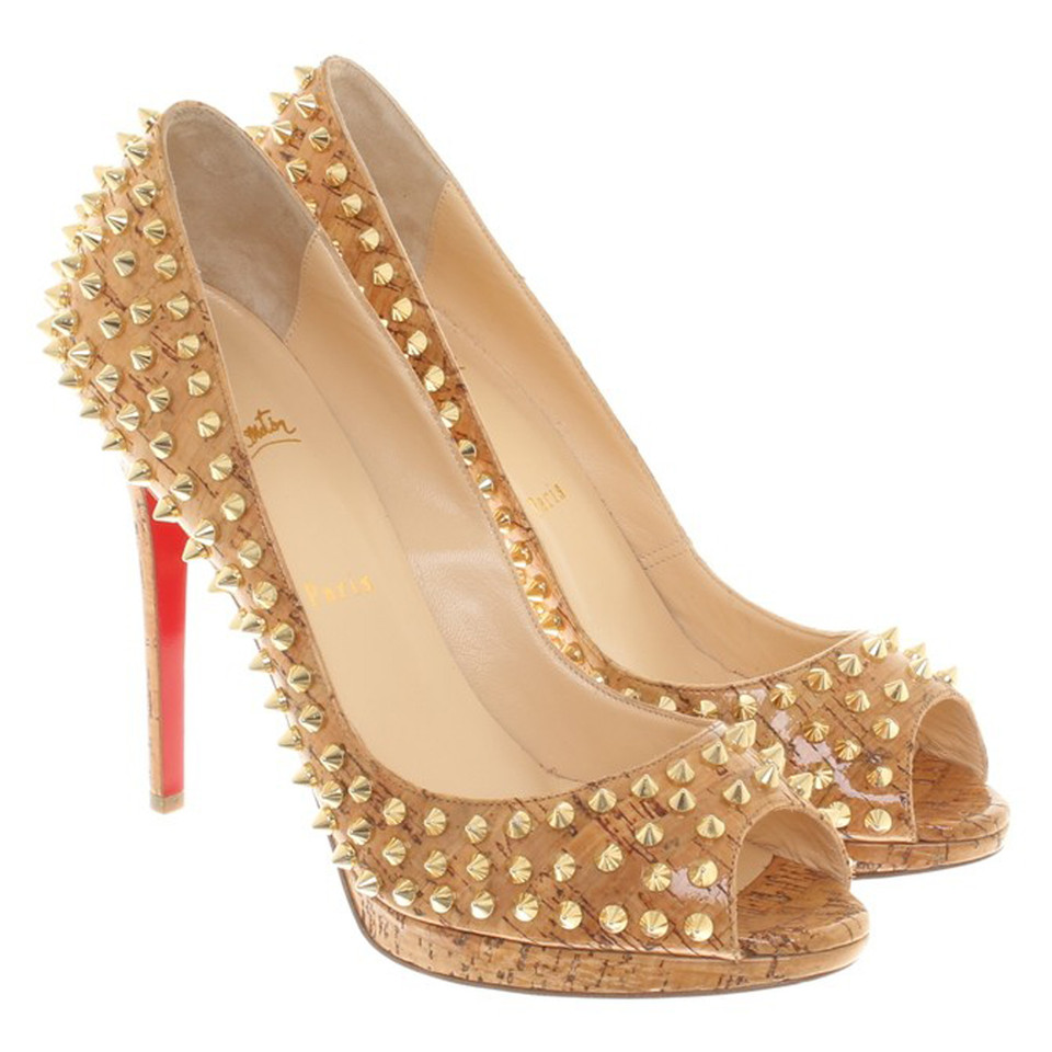 Christian Louboutin Peeptoes in Braun