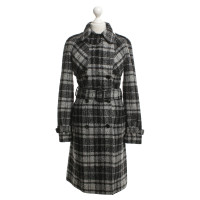 Dolce & Gabbana Wool trench coat in black / white