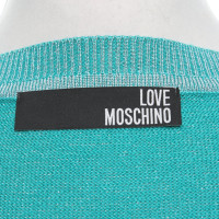 Moschino Love Cardigan en turquoise / argent
