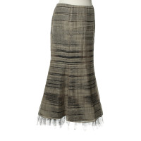 Giorgio Armani striped skirt with tulle detail
