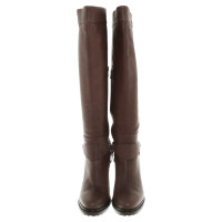 Laurèl Leather Boots in Brown