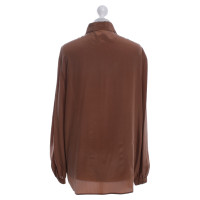 Giorgio Armani blouse de soie marron