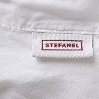 Stefanel Top en Coton en Blanc