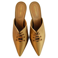 Alberta Ferretti Pumps/Peeptoes Leather in Gold