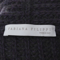 Fabiana Filippi Cardigan in grey / Violet
