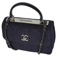 Chanel Bowling Bag in Denim in Blu