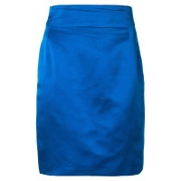 Gianni Versace Skirt Silk in Blue