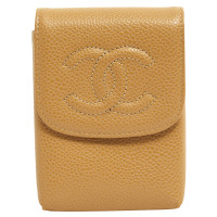 Chanel Clutch aus Leder in Beige