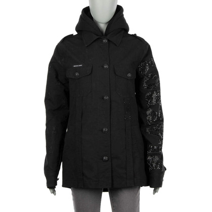 Philipp Plein Jacket/Coat Cotton in Black