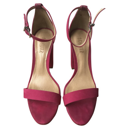 Schutz Sandalen aus Leder in Rosa / Pink