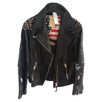 True Religion Jacket/Coat Leather in Black