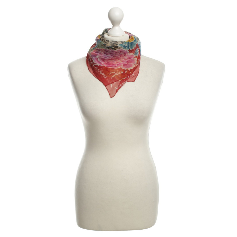 Dolce & Gabbana Silk scarf with animal print