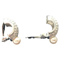 Christian Dior Silver colored ear clips